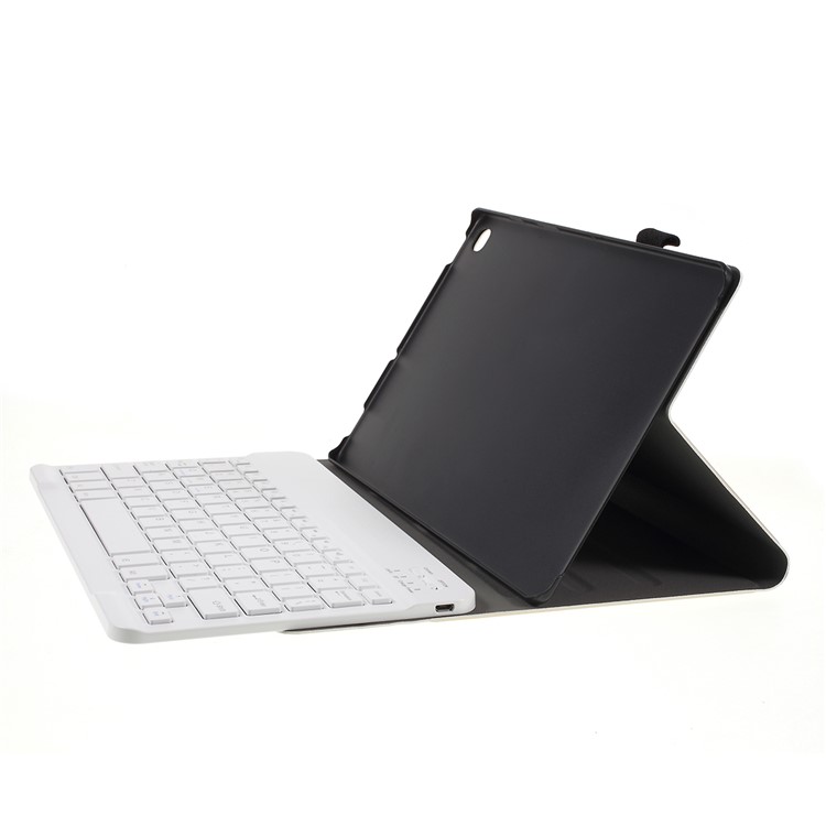 Funda De Cuero Inteligente Con Teclado Bluetooth Para Samsung Galaxy Tab S5e SM-T720 / SM-T725 - Oro-5