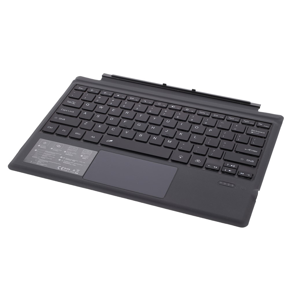 Ultra-Slim PU Leather Magnetic Wireless Bluetooth Keyboard with Trackpad for Surface Pro 6 / 5 / 4 / 3 - Dark Grey-3