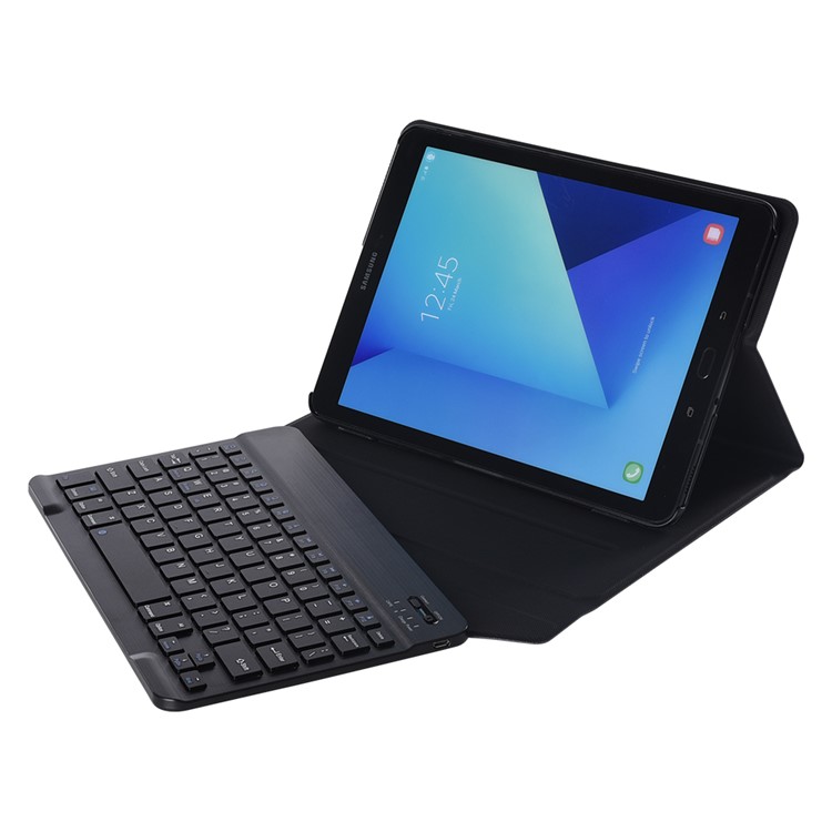 T820 2-in-1 Detachable Bluetooth Keyboard Leather Stand Case for Samsung Galaxy Tab S3 9.7 - Black-8