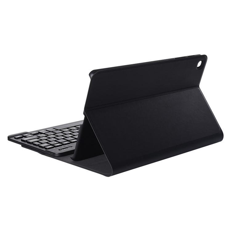 Auto-absorb Leather Tablet Case + Brushed ABS Keyboard for Samsung Galaxy Tab A 10.1 (2019) SM-T515 / SM-T515-7