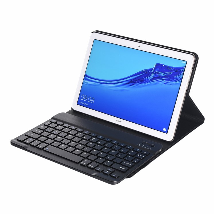 HW3028-2 Bluetooth Removível A1 Teclado Tampa De Couro Para Huawei Mediapad T5 10 / Almofada De Honra 5 10,1 Polegadas / Aproveite Pad 10,1 Polegadas - Preto-6