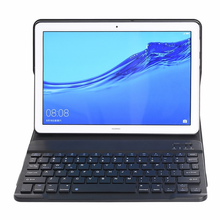 HW3028-2 Bluetooth Removível A1 Teclado Tampa De Couro Para Huawei Mediapad T5 10 / Almofada De Honra 5 10,1 Polegadas / Aproveite Pad 10,1 Polegadas - Preto-7