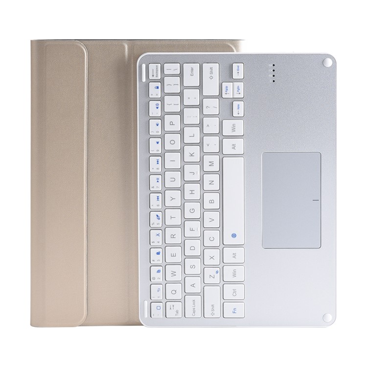 HW3028-4 PU Leather Shell + Aluminum Alloy Detachable Bluetooth Keyboard for Huawei MediaPad M6 10.8-inch - Gold-1