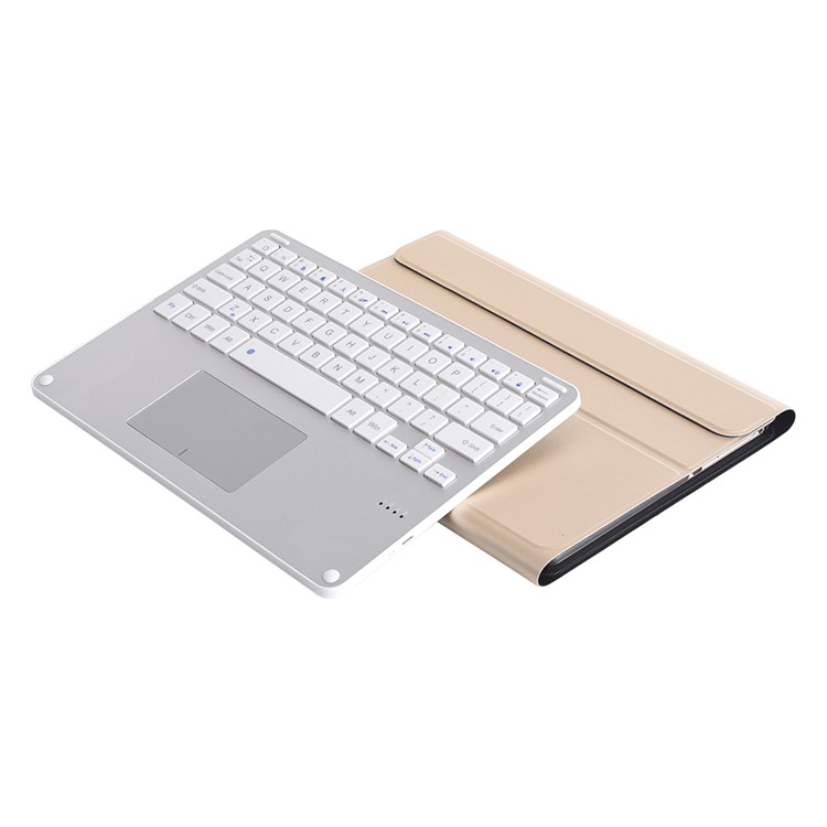 HW3028-4 PU Leather Shell + Aluminum Alloy Detachable Bluetooth Keyboard for Huawei MediaPad M6 10.8-inch - Gold-5