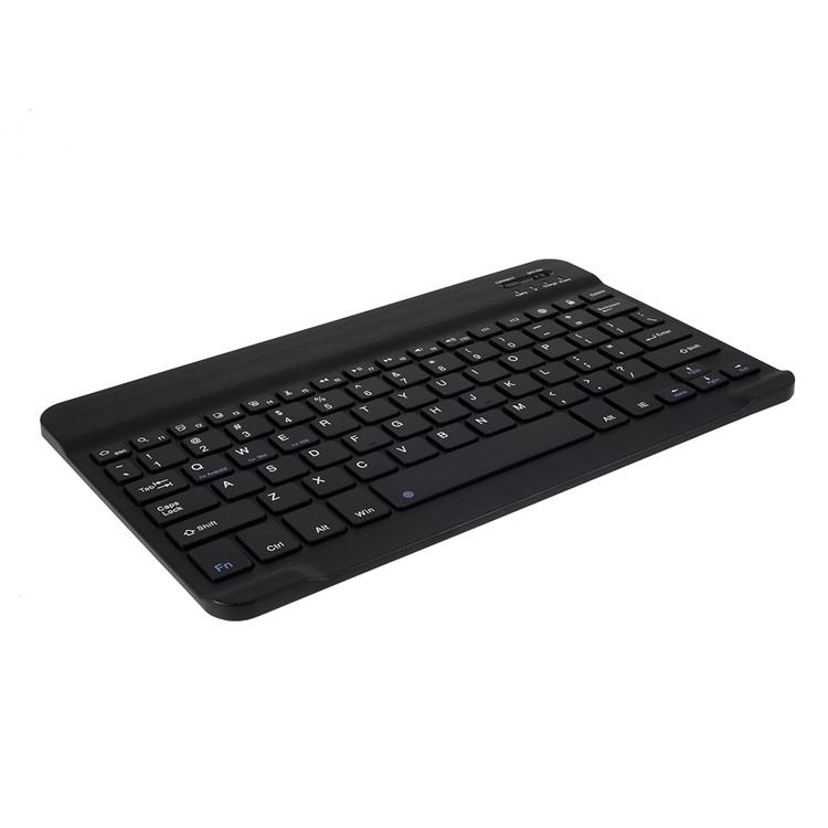 2 in 1 Bluetooth Keyboard with Leather Phone/Tablet Stand Casing - Size: L/Black-6