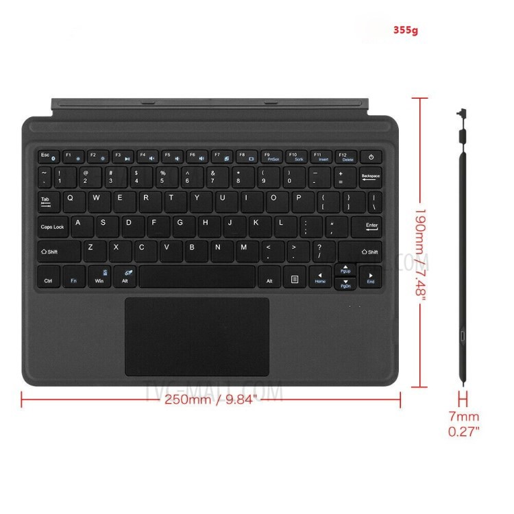 Colorful Wireless Bluetooth Mechanical Keyboard Smart Keyboard (1087A) for Surface Go-7