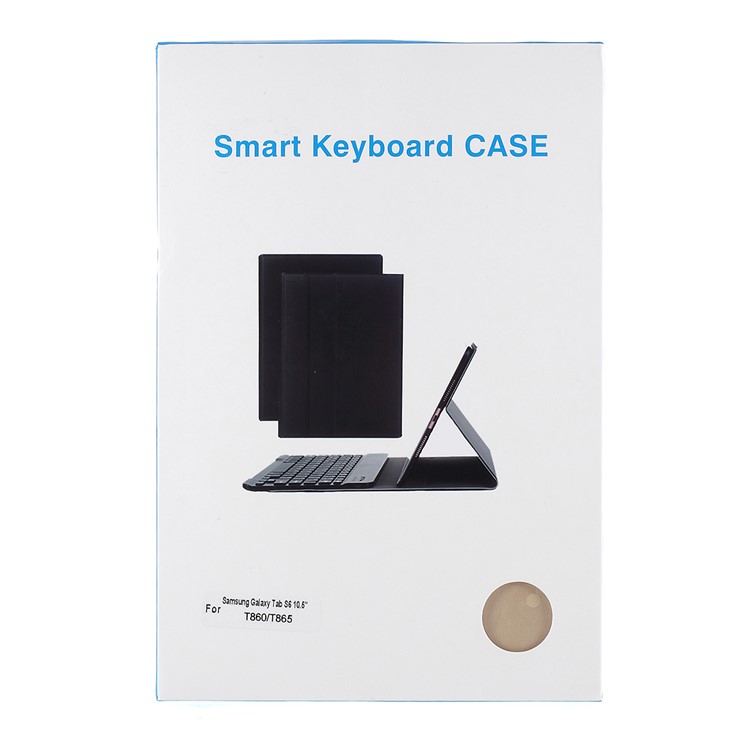 A860 Smart Bluetooth Keyboard Leather Stand Case for Samsung Galaxy Tab S6 SM-T860 (Wi-Fi)/T865 (LTE) - Gold-11