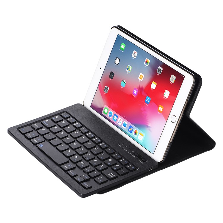 Destacável Teclado Bluetooth + PU Caixa Para Comprimidos Para Capas De Couro Mini-3 / Mini-2 / Mini- - Preto-14