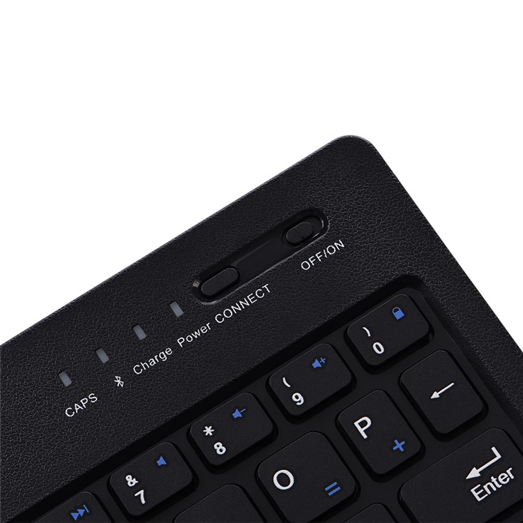 Destacável Teclado Bluetooth + PU Caixa Para Comprimidos Para Capas De Couro Mini-3 / Mini-2 / Mini- - Preto-7