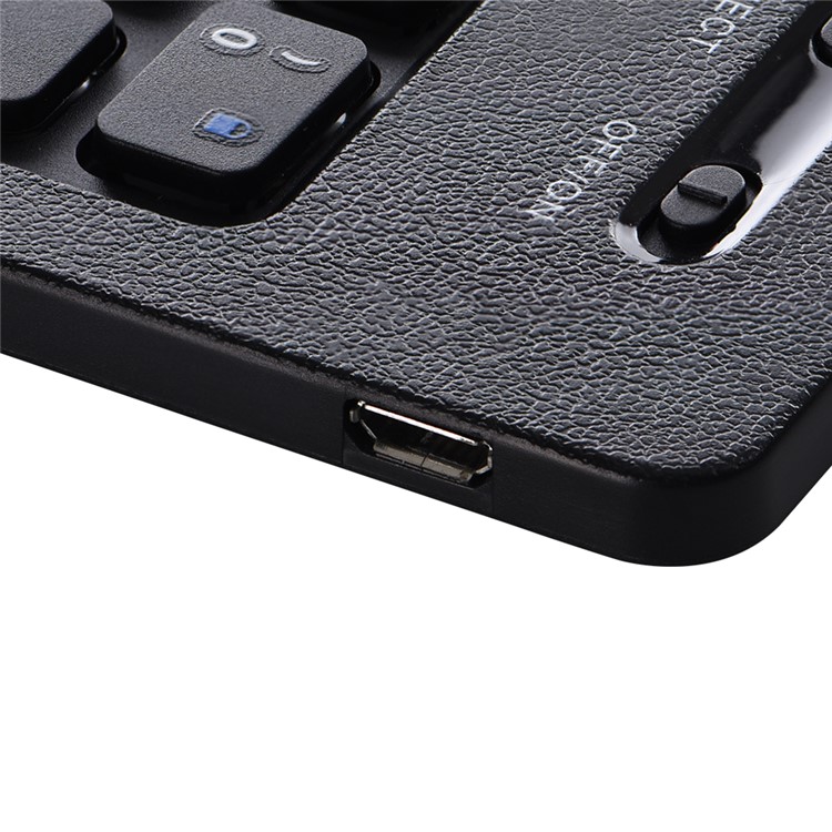 Destacável Teclado Bluetooth + PU Caixa Para Comprimidos Para Capas De Couro Mini-3 / Mini-2 / Mini- - Preto-9