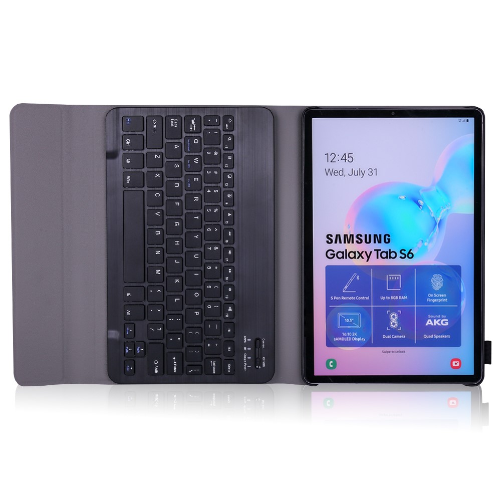 Detachable Bluetooth Keyboard + PU Leather Tablet Shell for Samsung Galaxy Tab S6 T860/T865 - Black-8