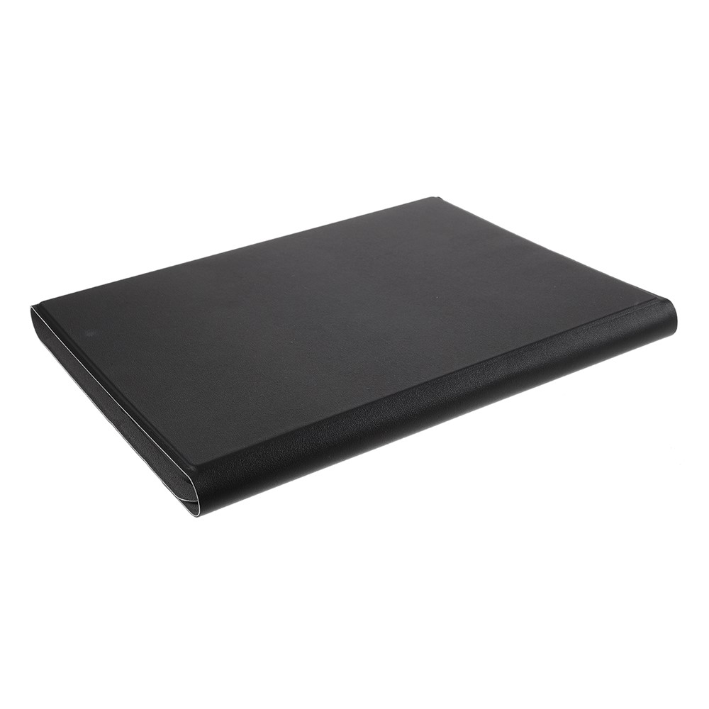 2 en 1 case de tableta de cuero de teclado bluetooth con ranura para lápiz para ipad 10.2 (2021)/(2020)/(2019) (a102b) [versión de fondo] - negro