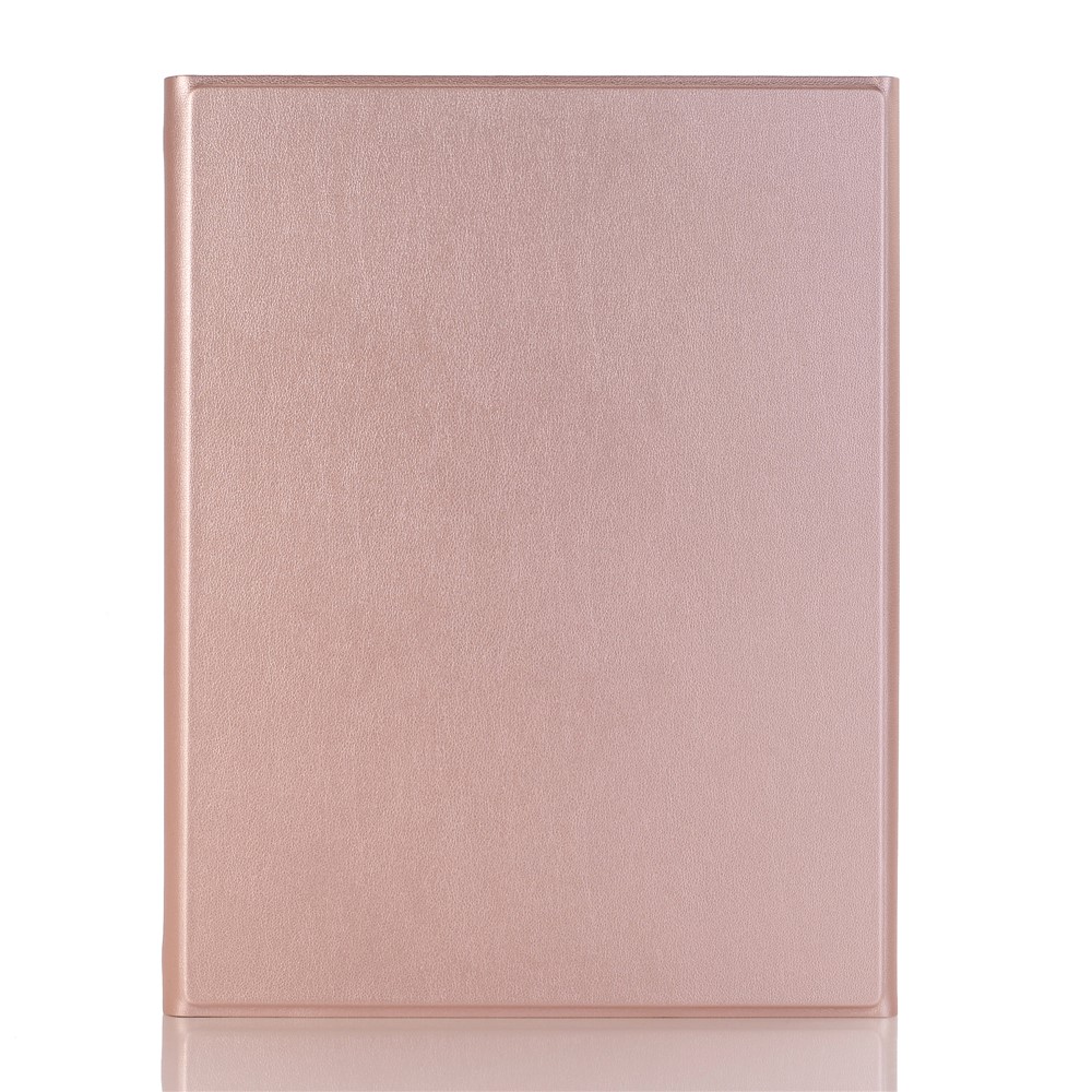 2 in 1 Bluetooth Keyboard with Stand Leather Tablet Casing for iPad 10.2 (2020) (2019)/Air 10.5 inch (2019)/Pro 10.5-inch (2017) (A102B) - Rose Gold-3