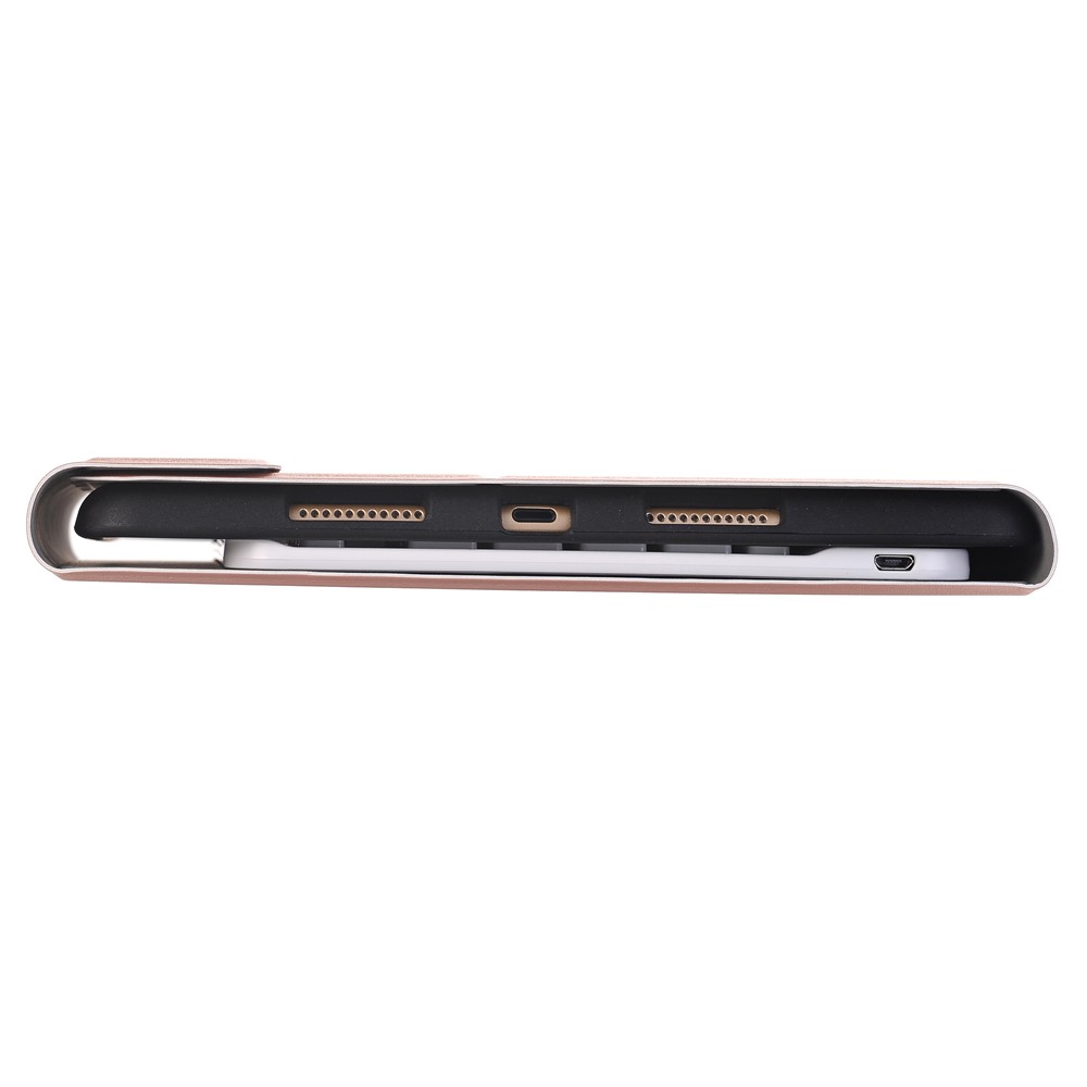 2 in 1 Bluetooth Keyboard with Stand Leather Tablet Casing for iPad 10.2 (2020) (2019)/Air 10.5 inch (2019)/Pro 10.5-inch (2017) (A102B) - Rose Gold-9