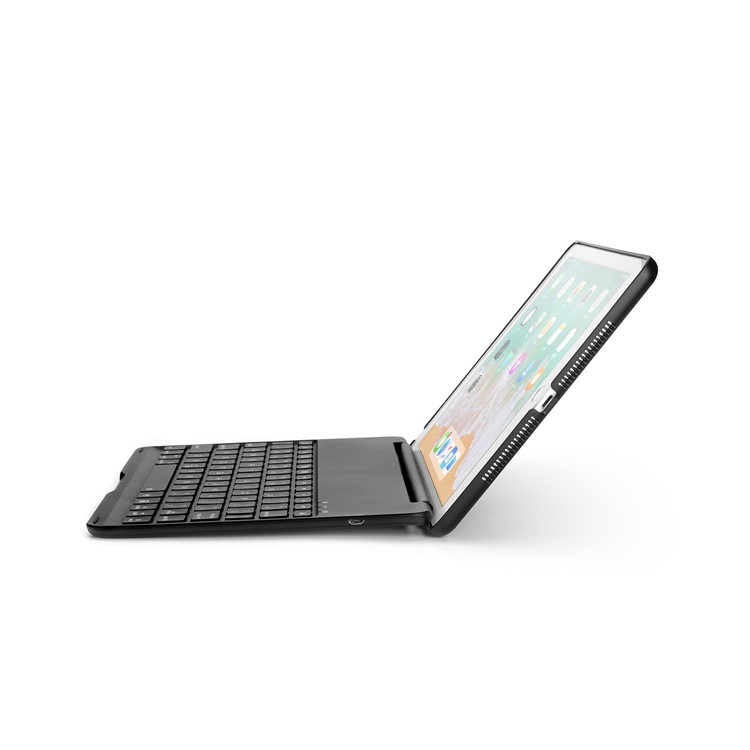 F8AS Ultra-Thin Backlit Wireless/Bluetooth Keyboard Stand Cover for iPad Air 2 / Air (2013) / iPad Pro 9.7 inch (2016) / iPad 9.7-inch (2018)/(2017) - Black-14