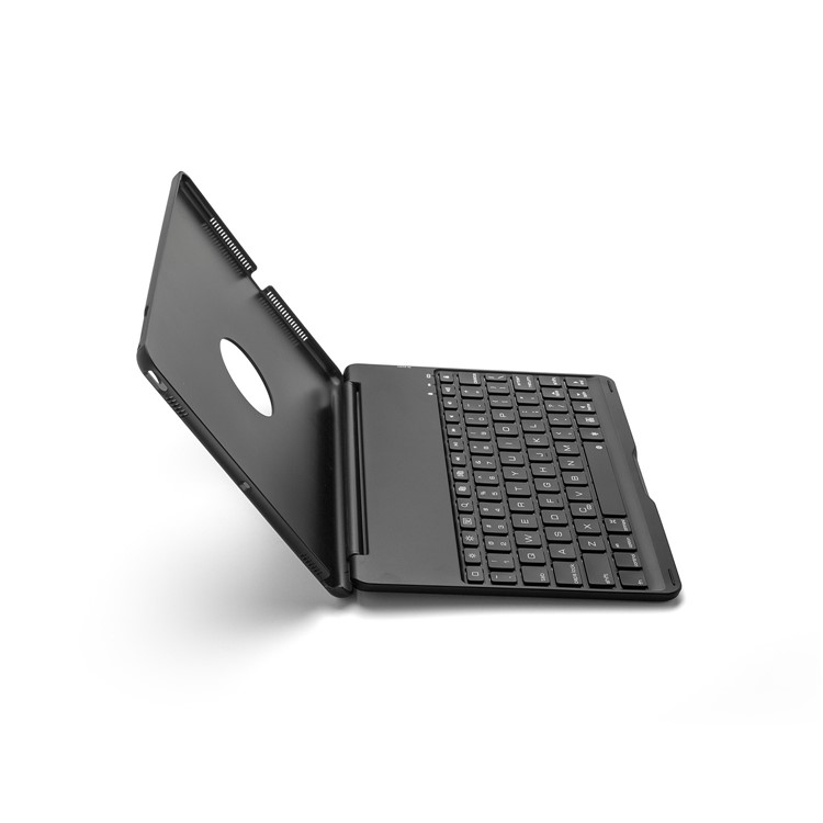 F8AS Ultra-Thin Backlit Wireless/Bluetooth Keyboard Stand Cover for iPad Air 2 / Air (2013) / iPad Pro 9.7 inch (2016) / iPad 9.7-inch (2018)/(2017) - Black-4