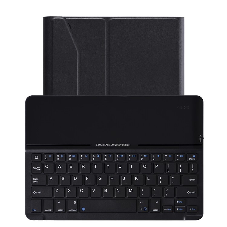 FT-2062B Detachable Tempered Glass Bluetooth Keyboard + PU Leather Tablet Case for iPad 10.2 (2019)-1