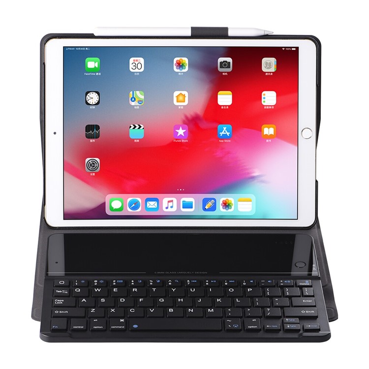 FT-2062B Detachable Tempered Glass Bluetooth Keyboard + PU Leather Tablet Case for iPad 10.2 (2019)-2