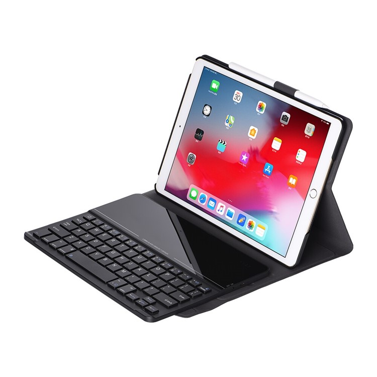 FT-2062B Detachable Tempered Glass Bluetooth Keyboard + PU Leather Tablet Case for iPad 10.2 (2019)-5