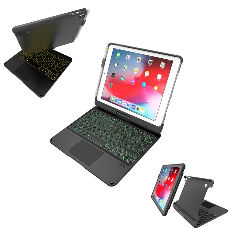 Bluetooth-Tastatur Mit Rotierend Fall Ständern Für IPad 9,7 Zoll (2017) / (2018) / Pro 9.7 Zoll (2016) / Luft-2 / Luft-1
