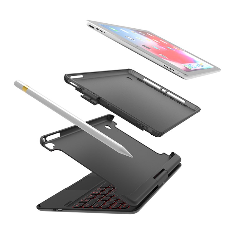 Bluetooth-Tastatur Mit Rotierend Fall Ständern Für IPad 9,7 Zoll (2017) / (2018) / Pro 9.7 Zoll (2016) / Luft-2 / Luft-4