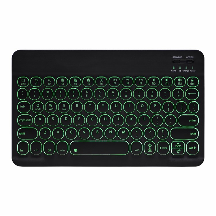 FT0301D Bluetooth Keyboard 7-Color Backlight Tablet Keyboard - Black-13