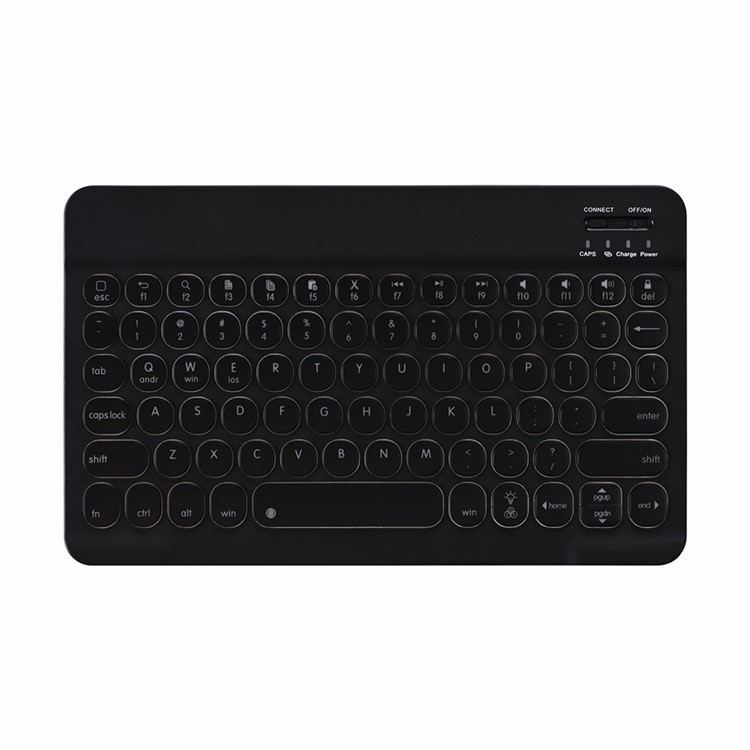 FT0301D Bluetooth Keyboard 7-Color Backlight Tablet Keyboard - Black-2