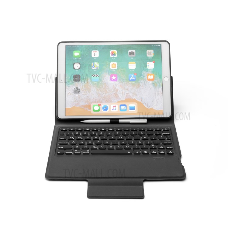 Bluetooth Keyboard Leather Stand Case for iPad 10.2 (2019)-13