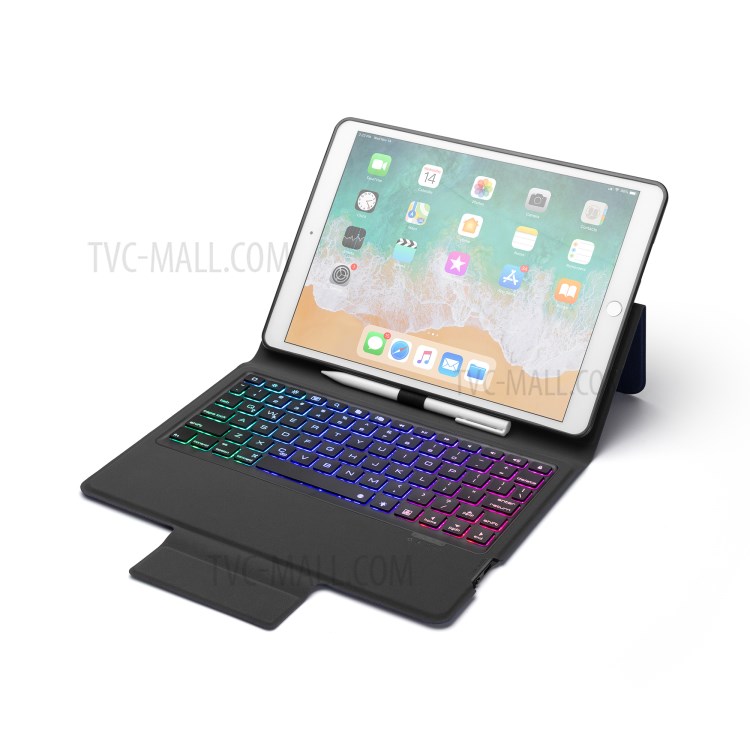 Bluetooth Keyboard Leather Stand Case for iPad 10.2 (2019)-24