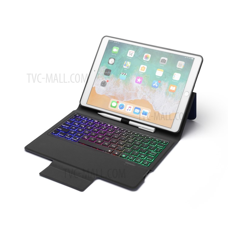 Bluetooth Keyboard Leather Stand Case for iPad 10.2 (2019)-25
