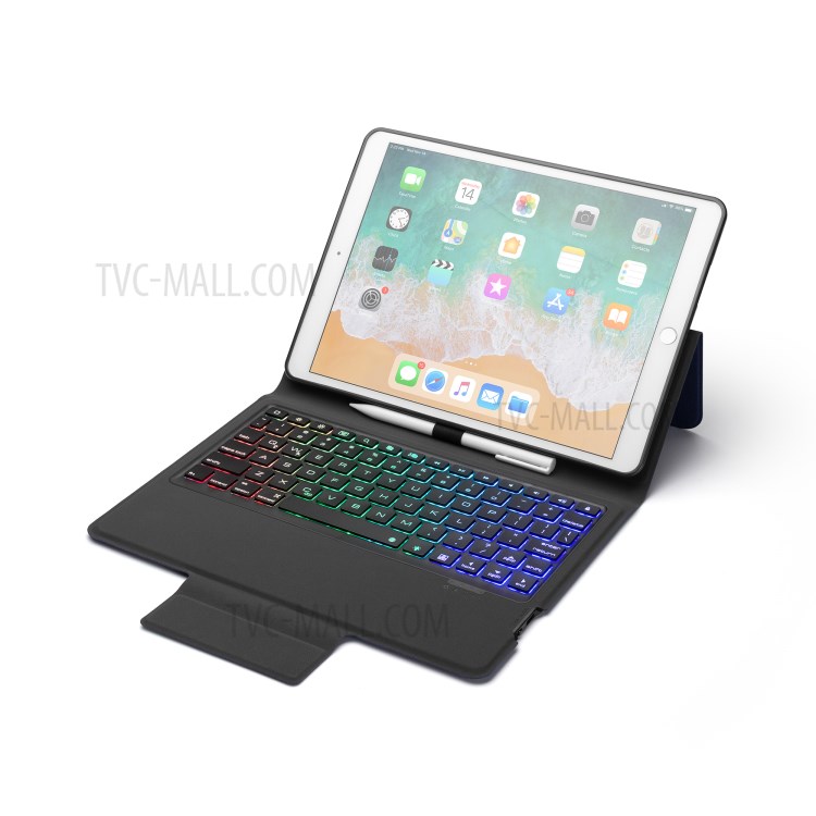Bluetooth Keyboard Leather Stand Case for iPad 10.2 (2019)-26