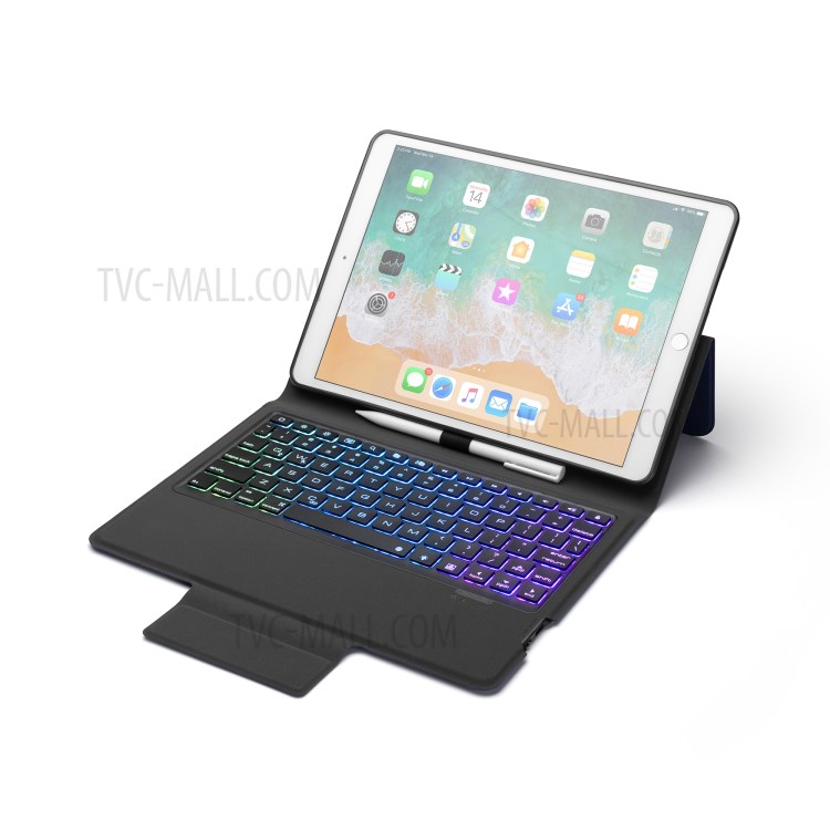 Bluetooth Keyboard Leather Stand Case for iPad 10.2 (2019)-28