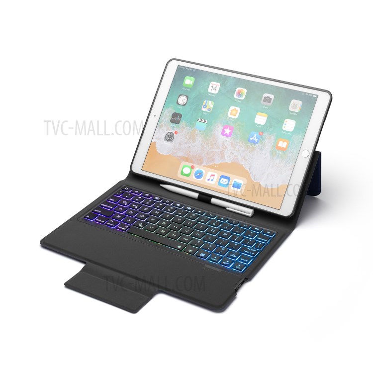 Bluetooth Keyboard Leather Stand Case for iPad 10.2 (2019)-29