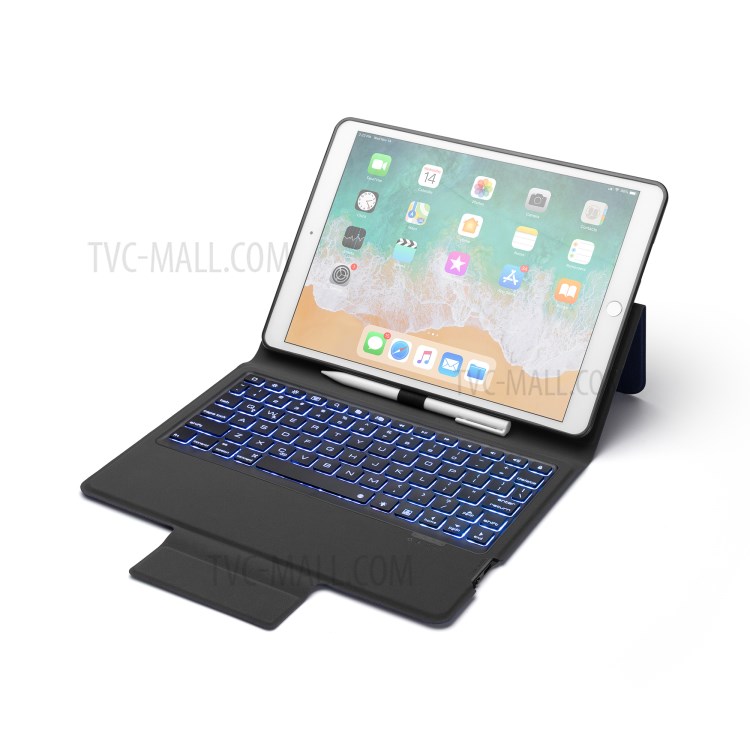 Bluetooth Keyboard Leather Stand Case for iPad 10.2 (2019)-30