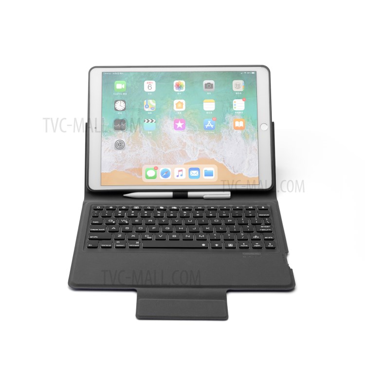 Bluetooth Keyboard Leather Stand Case for iPad 10.2 (2019)-33