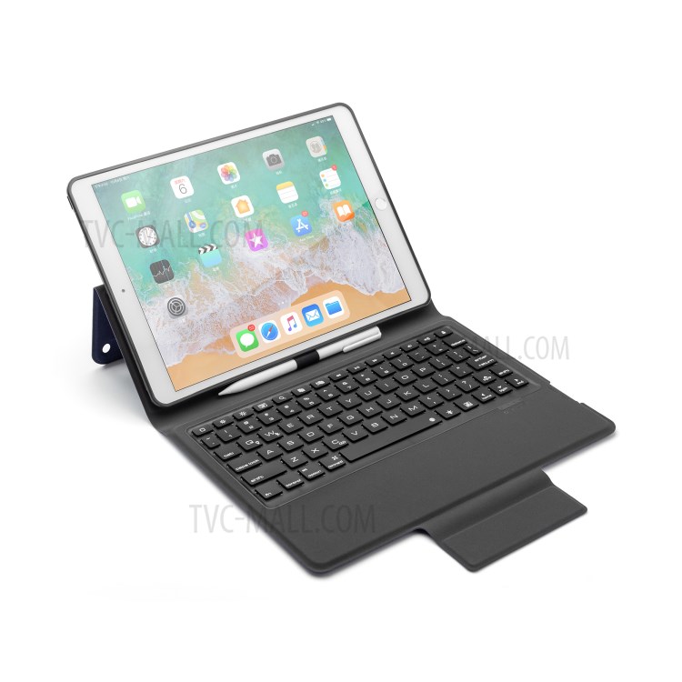 Bluetooth Keyboard Leather Stand Case for iPad 10.2 (2019)-36