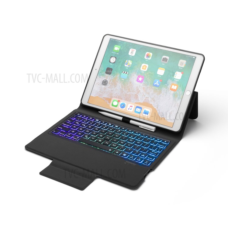 Bluetooth Keyboard Leather Stand Case for iPad 10.2 (2019)-9