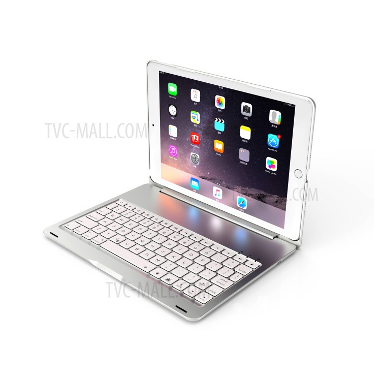 F102S Aluminum Alloy Colorful Backlight Bluetooth Keyboard Cover for iPad 10.2 (2019) - Silver-3