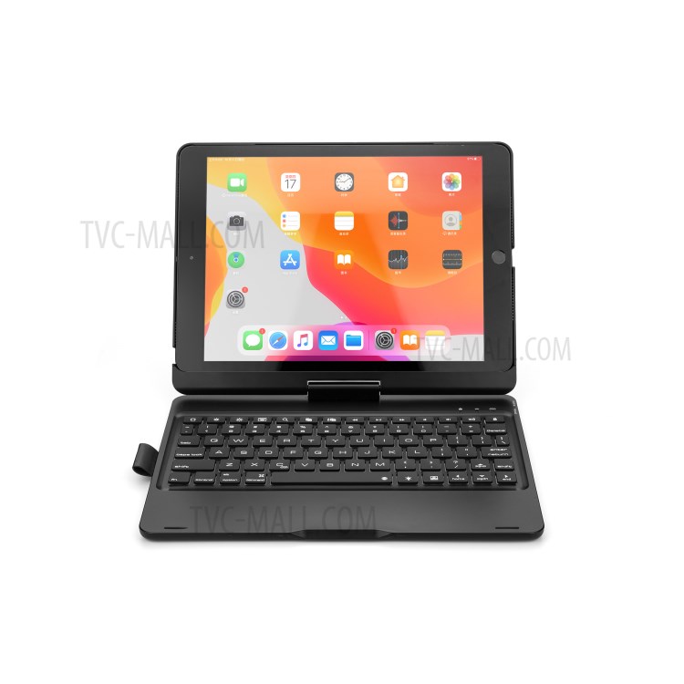 F102AS Rotary ABS Bluetooth Keyboard Case for iPad 10.2 (2019)/iPad Pro 10.5-inch (2017)/iPad Air 10.5 inch (2019) - Black-13