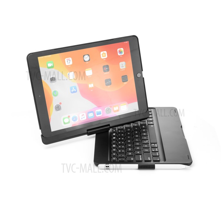 F102AS Rotary ABS Bluetooth Keyboard Case for iPad 10.2 (2019)/iPad Pro 10.5-inch (2017)/iPad Air 10.5 inch (2019) - Black-19