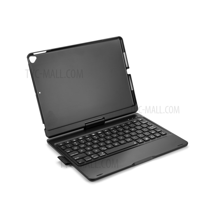 F102AS Rotary ABS Bluetooth Keyboard Case for iPad 10.2 (2019)/iPad Pro 10.5-inch (2017)/iPad Air 10.5 inch (2019) - Black-3