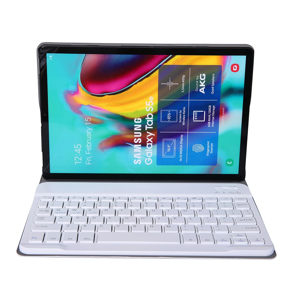 Teclado Bluetooth 2 En 1 Con Stand De Cuero Protector De Cuero Para Samsung Galaxy Tab S6 Lite 10.4 "P610 (Wi-Fi) / P615 (LTE) 2020 - Oro Rosa-3