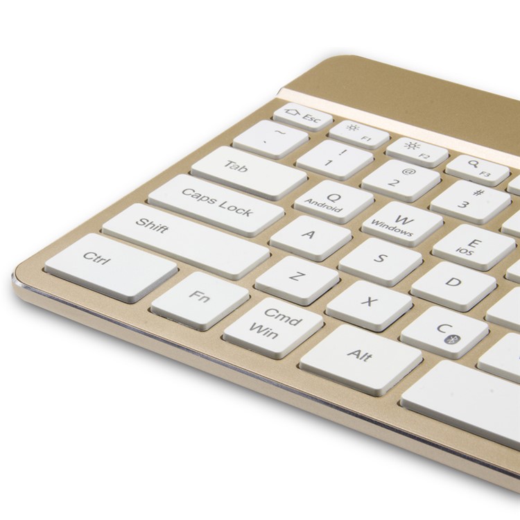 F3s+ Universal LED Backlight Bluetooth Keyboard, Support Android iOS Windows - Gold-2