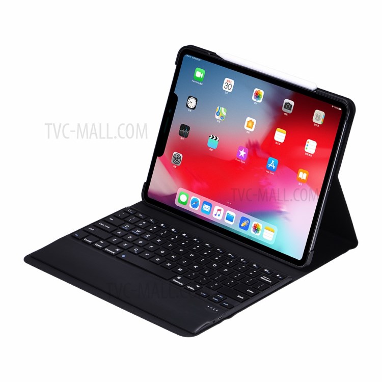 Bluetooth Keyboard Leather Stand Case for iPad Pro 12.9-inch (2020) (2018)-3