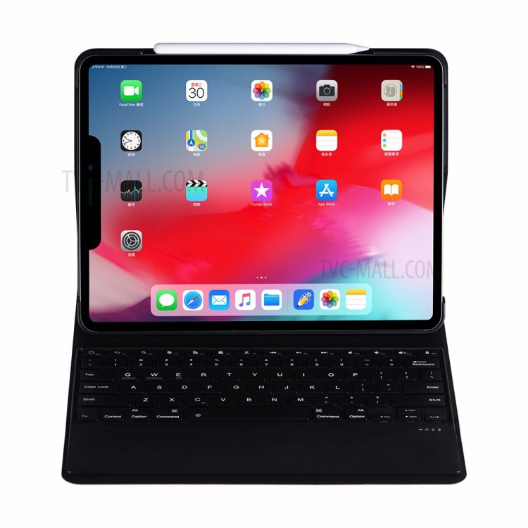 Bluetooth Keyboard Leather Stand Case for iPad Pro 12.9-inch (2020) (2018)-4