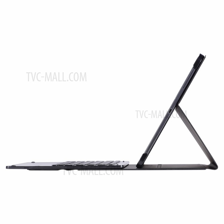 Removable Aluminium Alloy Bluetooth Keyboard Leather Stand Shell for iPad Pro 12.9-inch (2020) (2018)-16