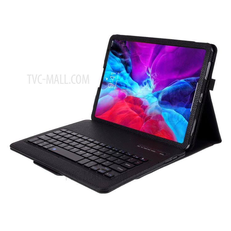 Bluetooth Keyboard Litchi Skin Leather Stand Case for iPad Pro 11-inch (2020) (2018) - Black-6