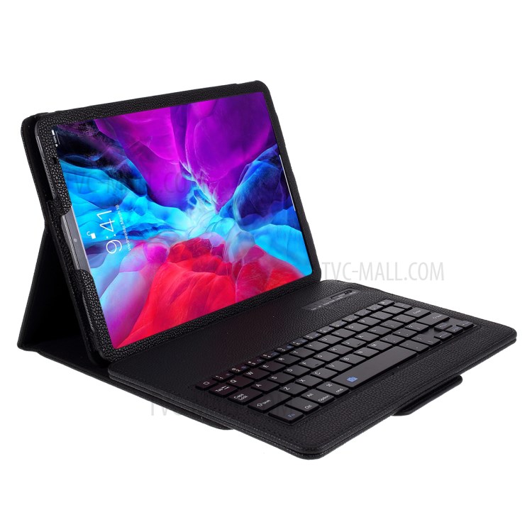 Bluetooth Keyboard Litchi Skin Leather Stand Case for iPad Pro 11-inch (2020) (2018) - Black-7