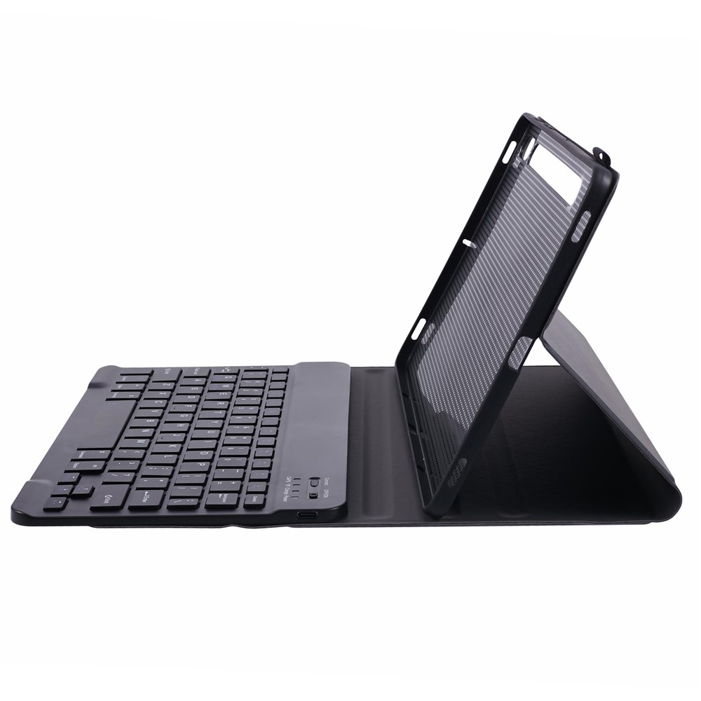 Bluetooth Backlight Keyboard Leather Stand Shell for Samsung Galaxy Tab S7 T870 T875 - Black-7