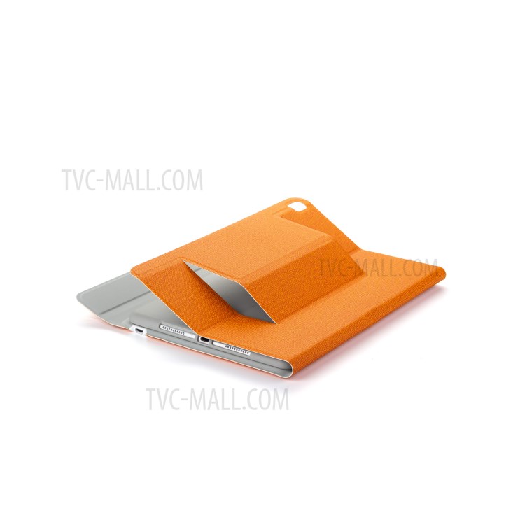 W102TS Wireless Bluetooth Keyboard with Touch Pad for iPad 10.2 (2020)/(2019)/10.5 inch (2019)/(2017) Leather Cover - Orange-10